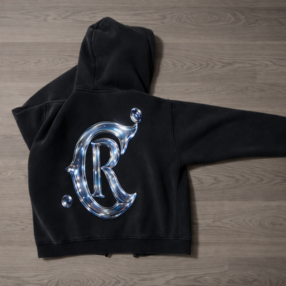 Luxury Chrome Logo Oversized Hoodie – Civil Reign Bubble Chrome