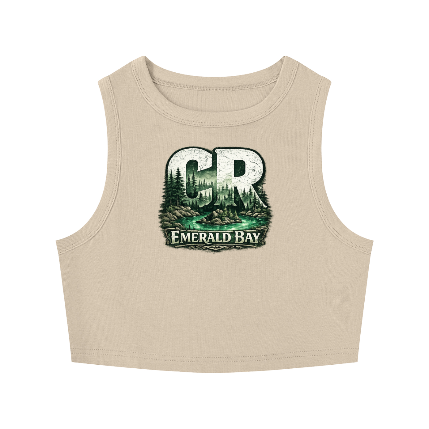emerald bay crop tee