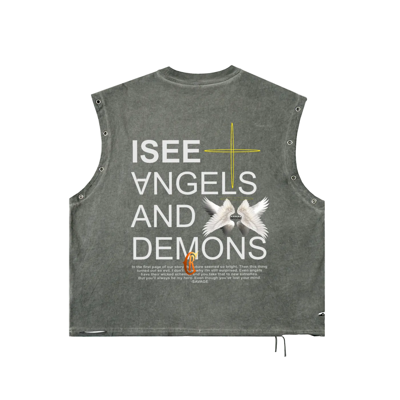 Chrome accent tank tee