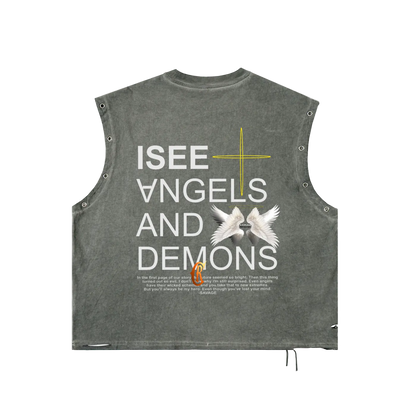 Chrome accent tank tee