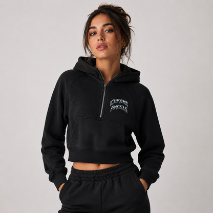 Chrome Angels Half Zip Hoodie
