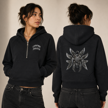 Chrome Angels Half Zip Hoodie